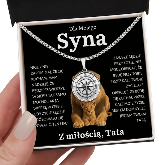 PL- 9B Prezent dla syna – Naszyjnik z kompasem od taty