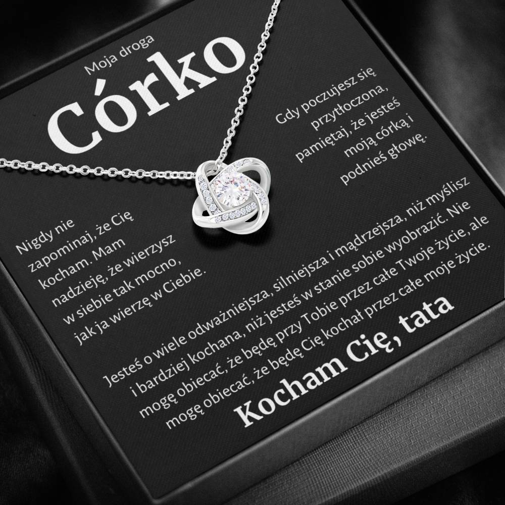 PL-3K  Prezent dla córki – Naszyjnik Love Knot od taty BLK
