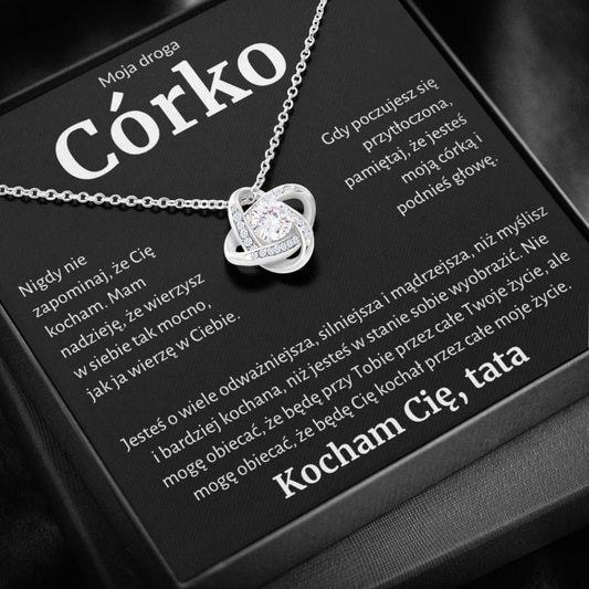 PL-3K  Prezent dla córki – Naszyjnik Love Knot od taty BLK