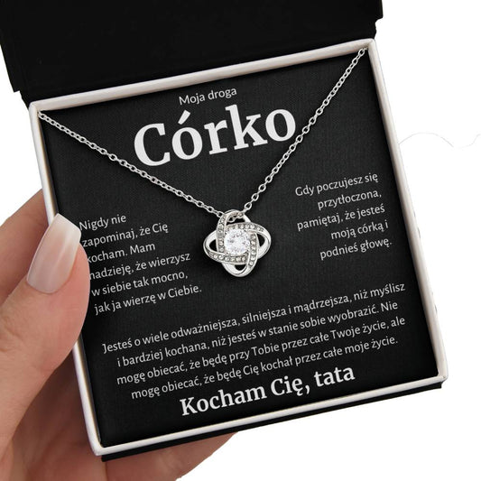 PL-3K  Prezent dla córki – Naszyjnik Love Knot od taty BLK