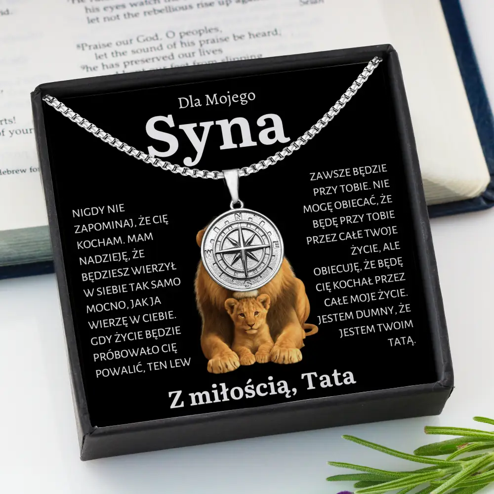 PL- 9B  Prezent dla syna – Naszyjnik z kompasem od taty
