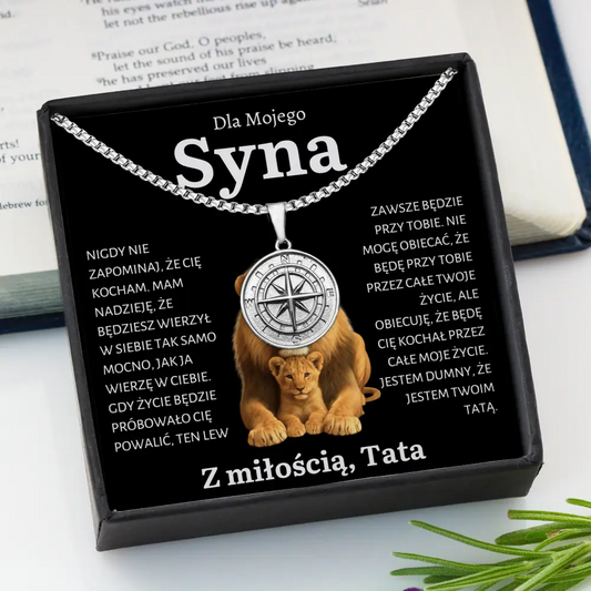 PL- 9B  Prezent dla syna – Naszyjnik z kompasem od taty