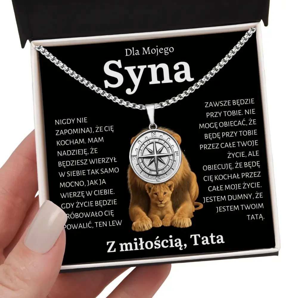 PL- 9B  Prezent dla syna – Naszyjnik z kompasem od taty